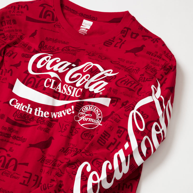 Staple Pigeon X Coca-Cola All Over Long Sleeve Tee (Red)