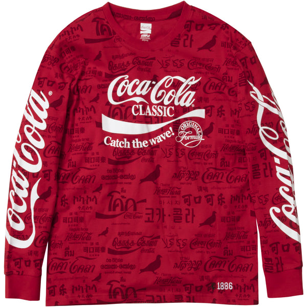 Staple Pigeon X Coca-Cola All Over Long Sleeve Tee (Red)