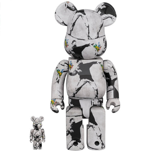 Be@rbrick x Brandalism - Banksy Flower Bomber 100% + 400%