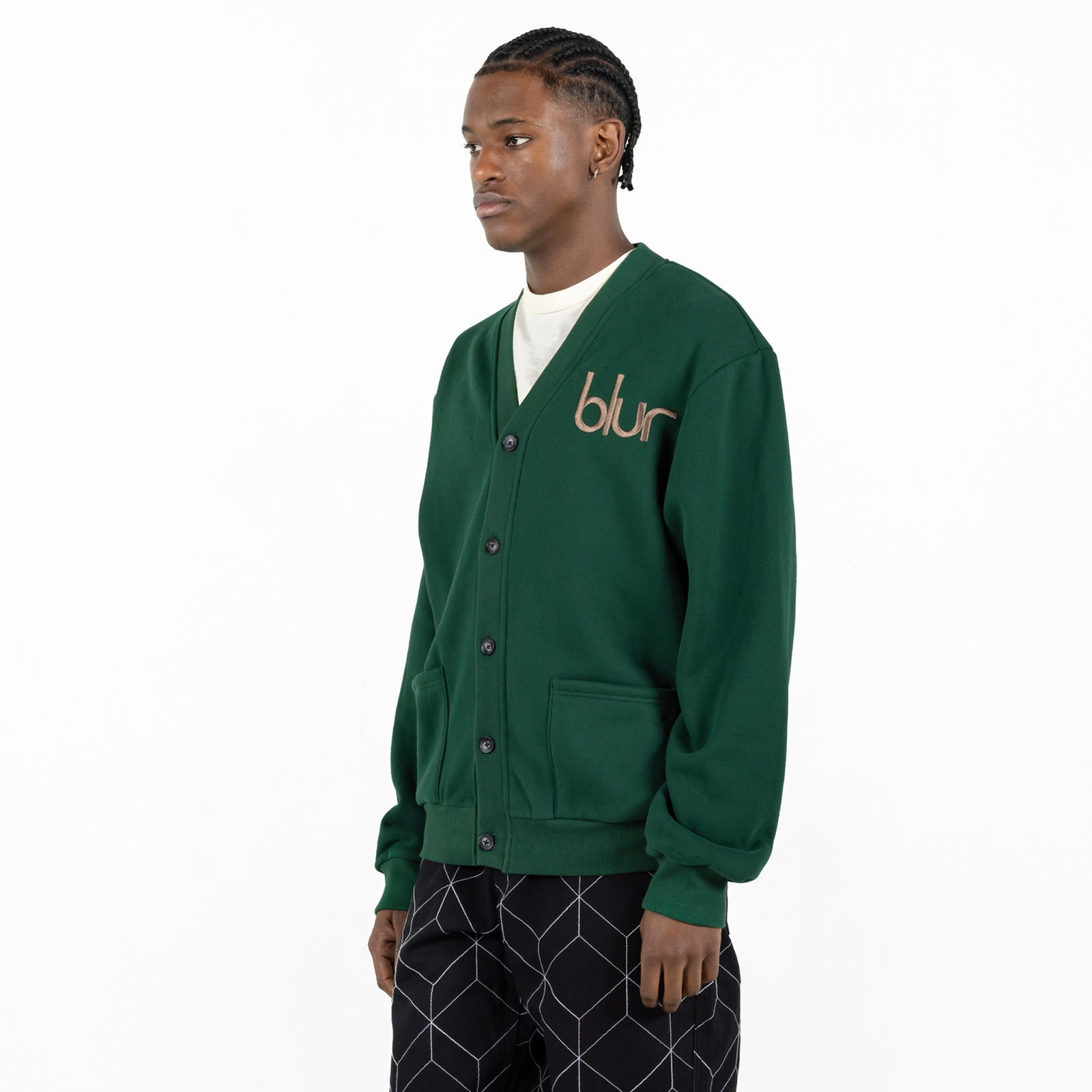 Pleasures x Blur Cardigan (Green) – Capsul