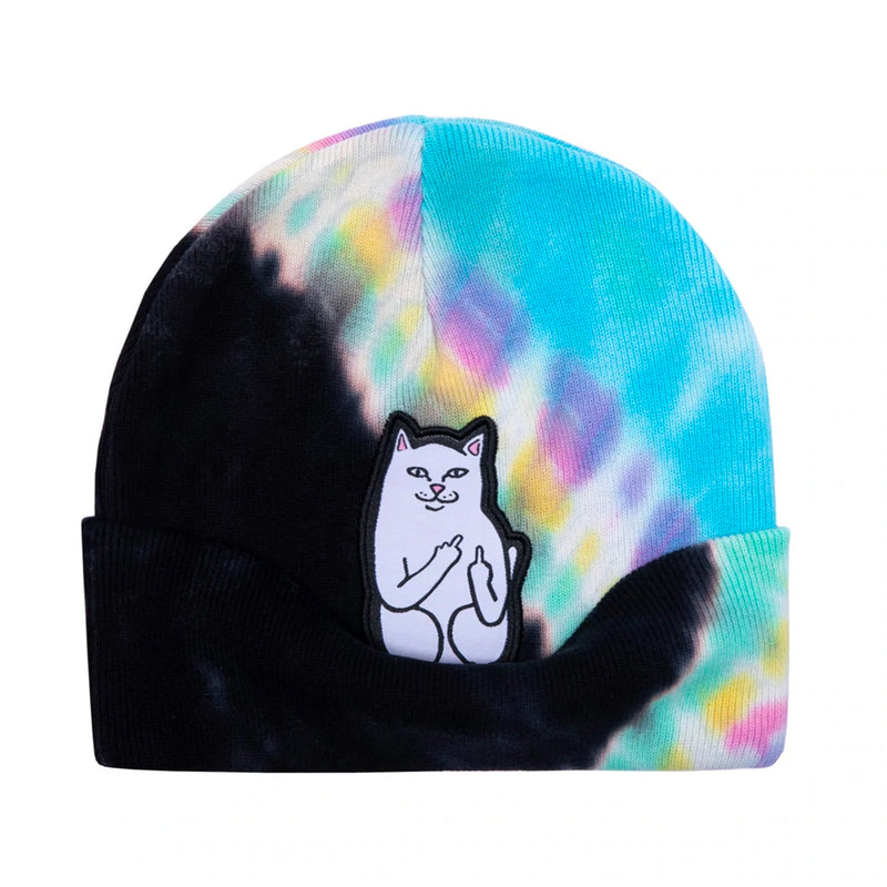 Lord Nermal Beanie (Black / Rainbow Tie Dye)