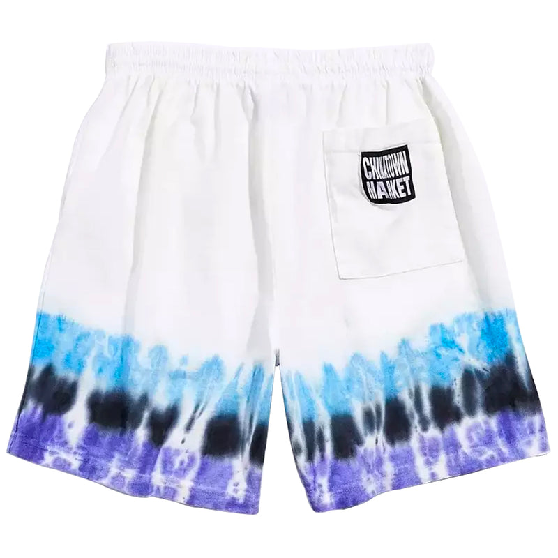 Smiley Bear Shorts (White Tie Dye)
