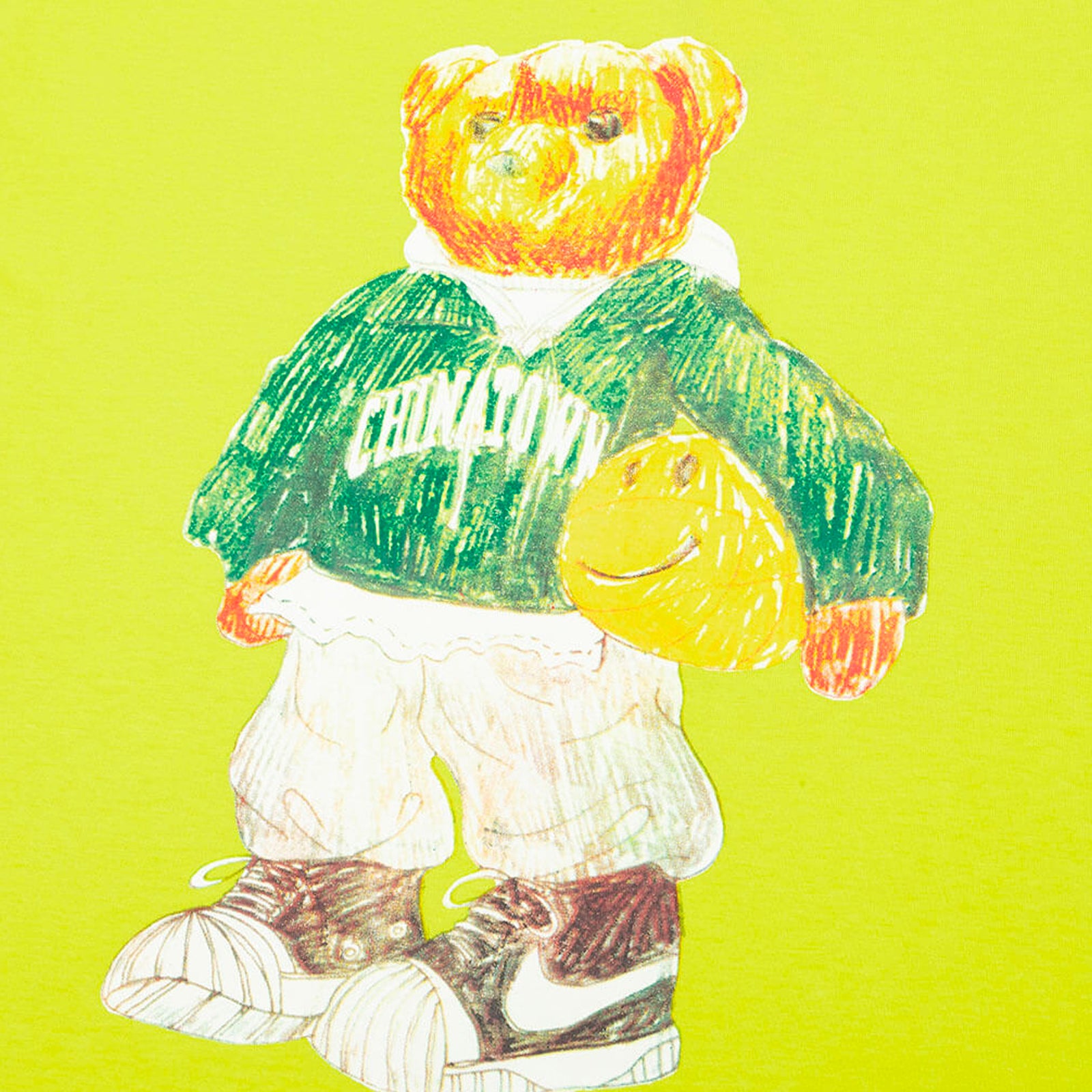 Bear Sketch Tee (Lime Yellow) – Capsul