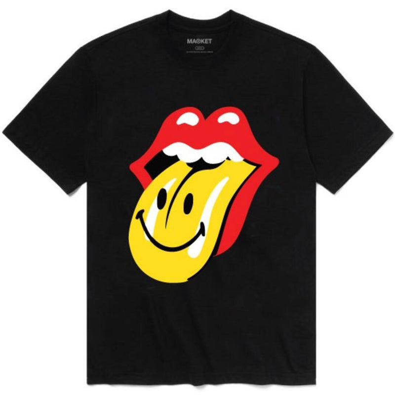 SMILEY® ROLLING STONES TEE (Black)