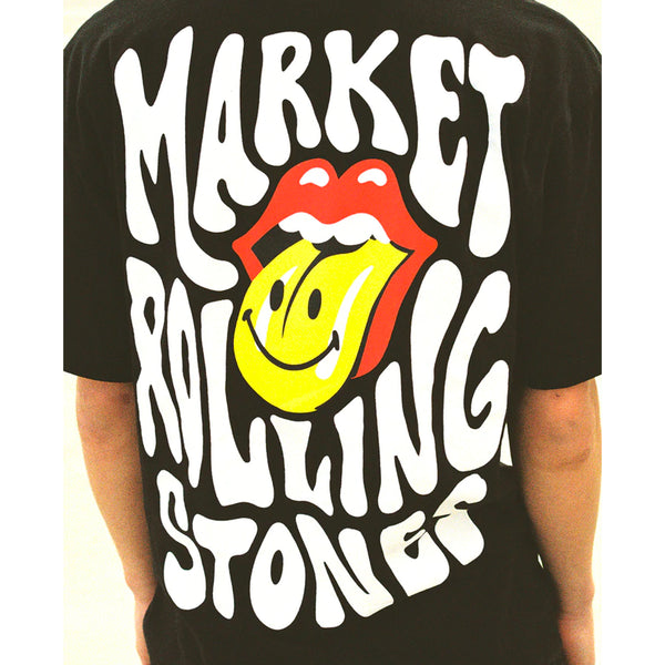 SMILEY® ROLLING STONES TEE (Black)