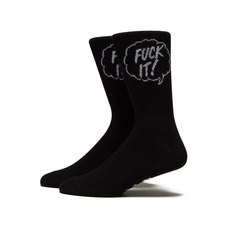 F*CK IT 1/4 Sock (Black)