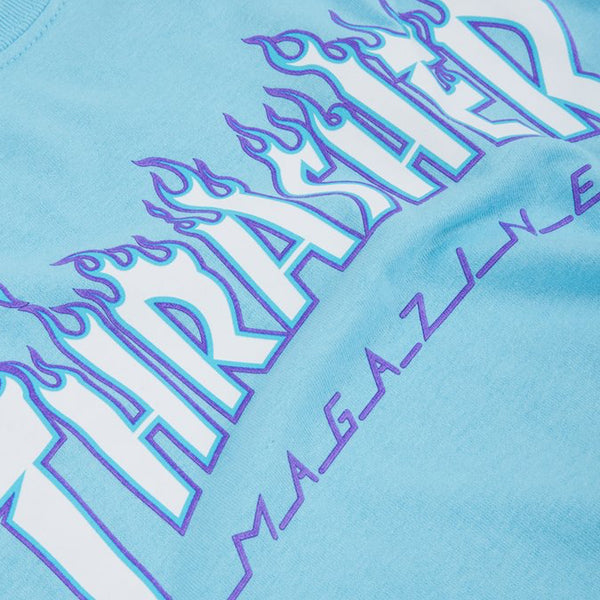 THRASHER Flame Logo Tee (Sky Blue)