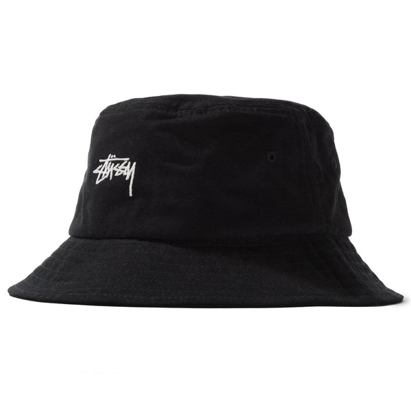 Stussy Stock Canvas Bucket Hat (Black)