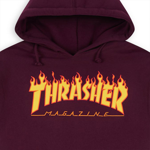 Flame Logo Hoodie (Maroon)