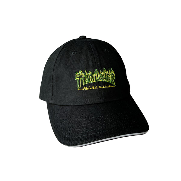 Green Outline Flame Cap