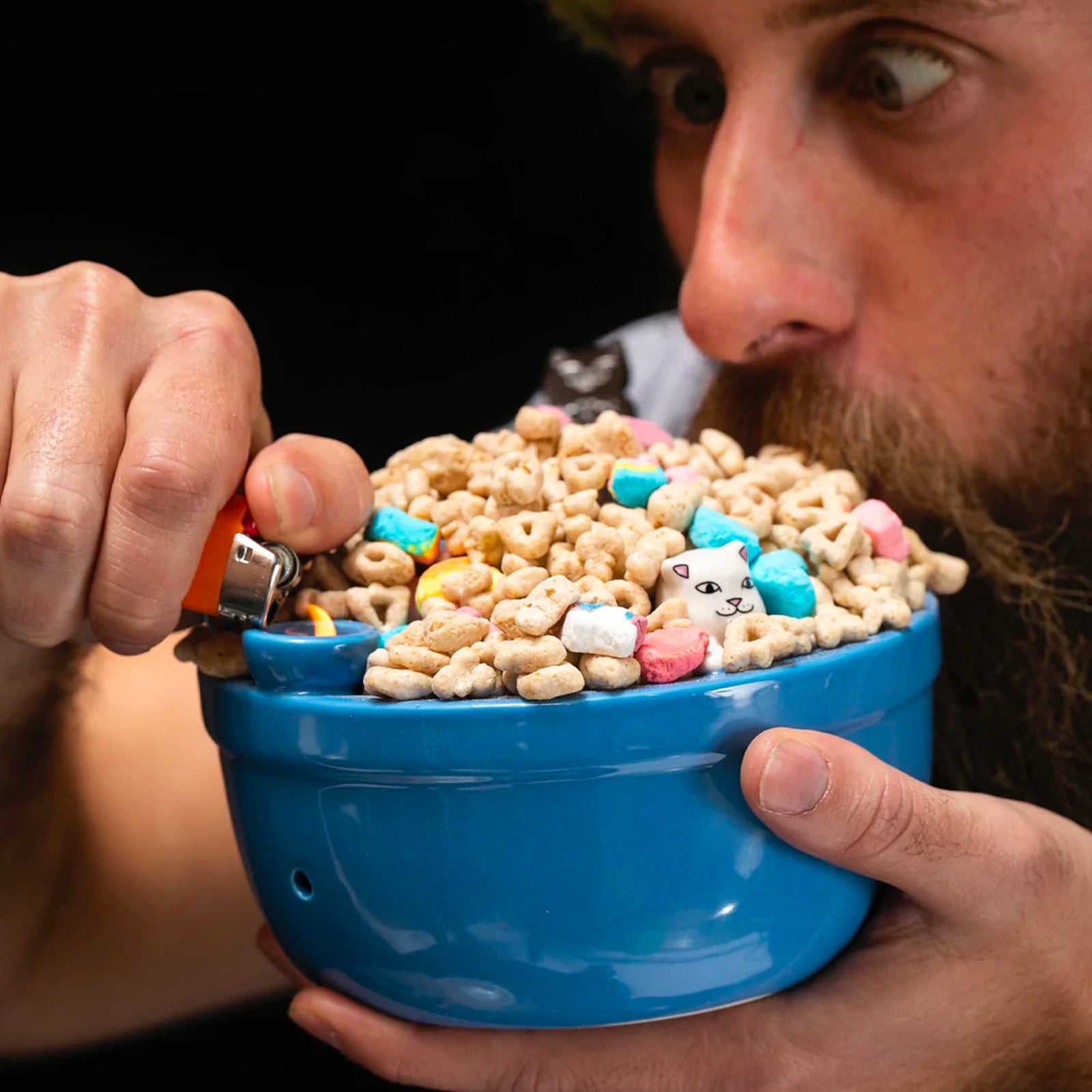 保存容器・ケース LORD NERMAL WAKE AND BAKE CEREAL BOWL Lord Nermal Wake And Bake Cereal Bowl (Blue) – RIPNDIP