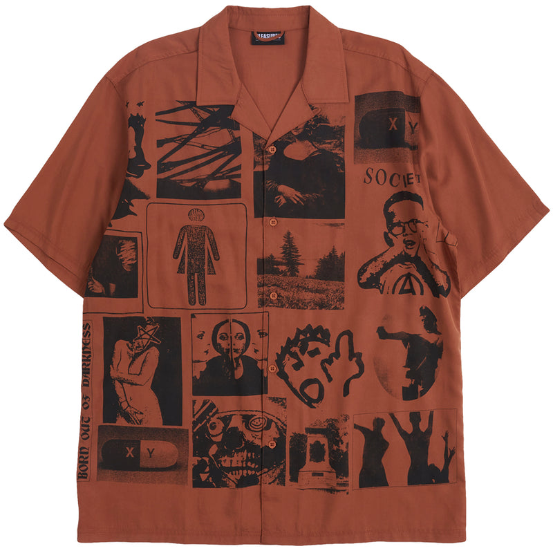 CHOICES CAMP COLLAR SHIRT (Brick)