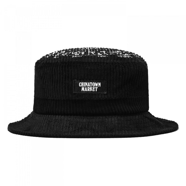 Corduroy Zodiac Bucket Hat (Black)