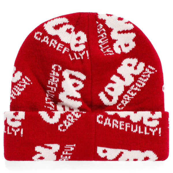 LOVE CAREFULLY BEANIE (Cranberry)