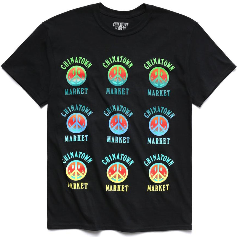 Peace Smiley Gradient Tee (Black)