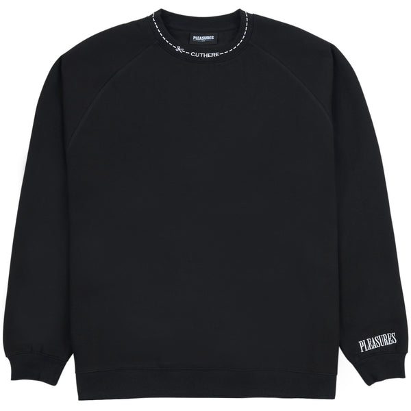 CUT HERE RAGLAN Sweatshirt (Black)