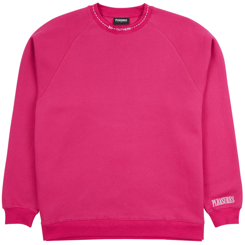 CUT HERE RAGLAN Sweatshirt (Pink)