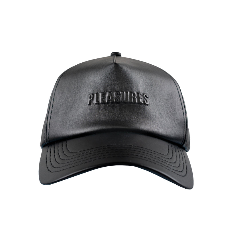 Debossed Vegan Leather Cap