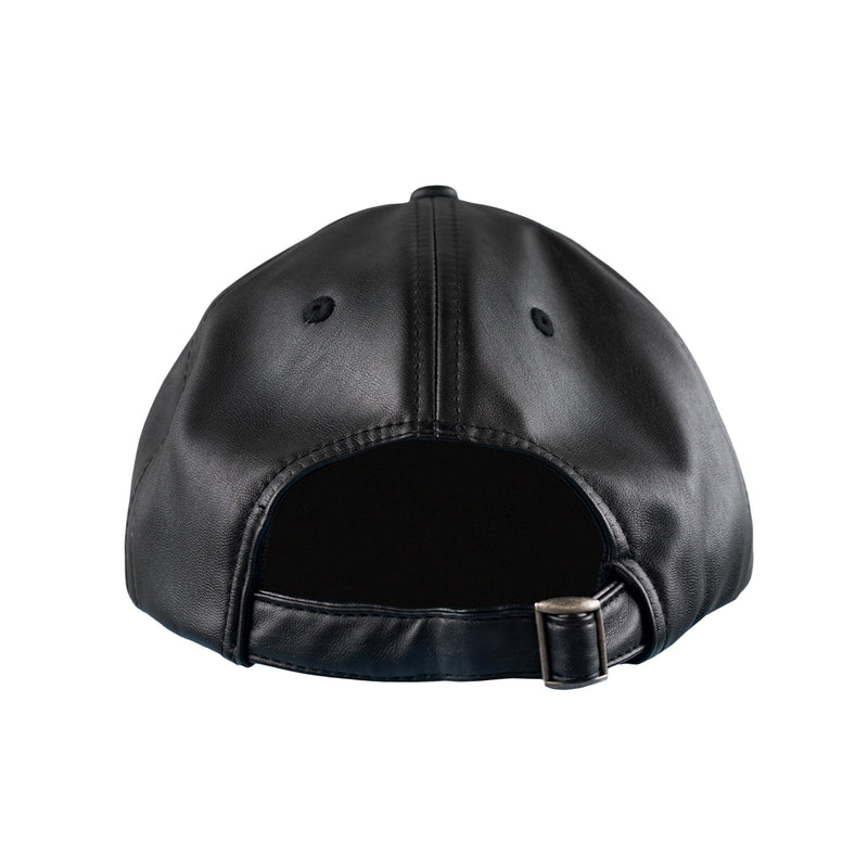 Debossed Vegan Leather Cap