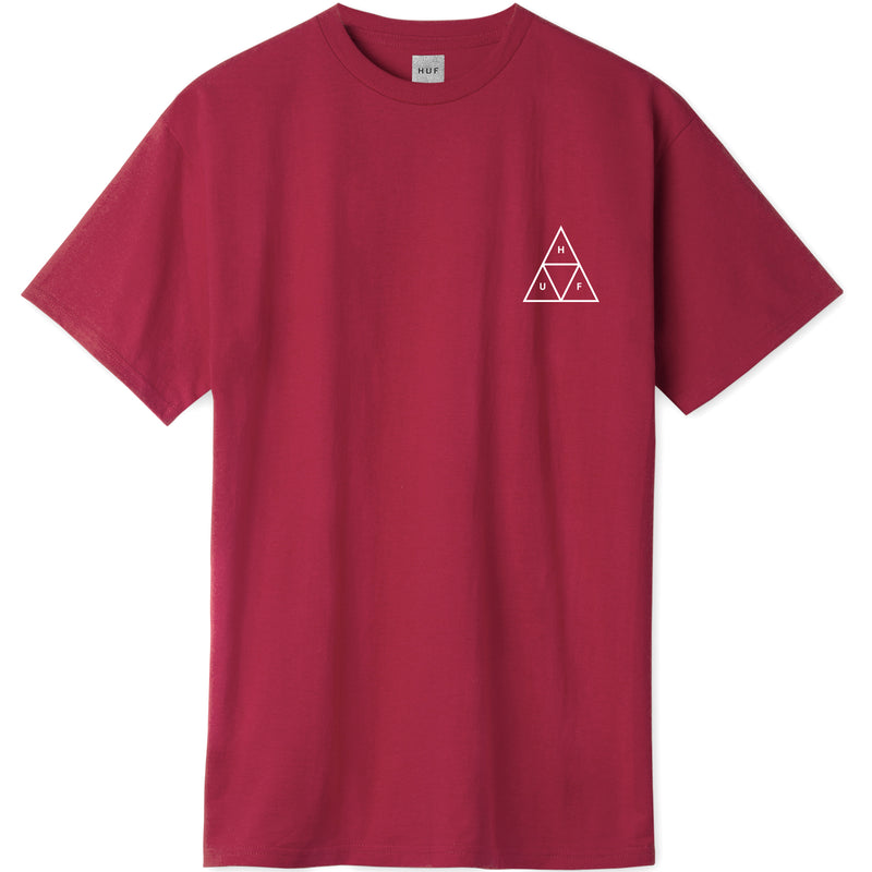 HUF  Dystopia Triple Triangle Tee (Rose Wood Red)