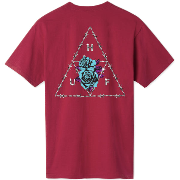 HUF  Dystopia Triple Triangle Tee (Rose Wood Red)
