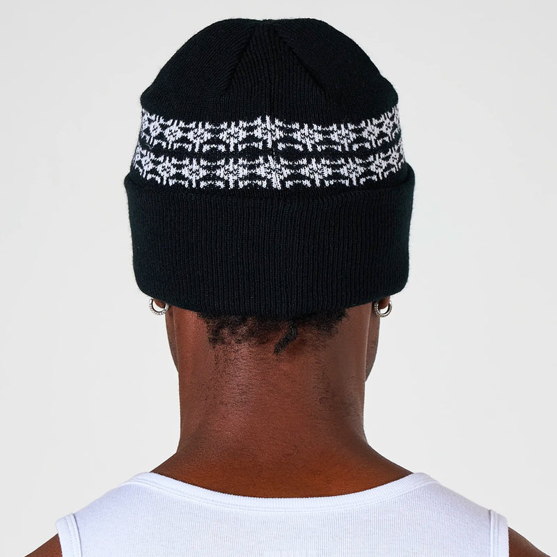 WIRE JACQUARD BEANIE (Black)