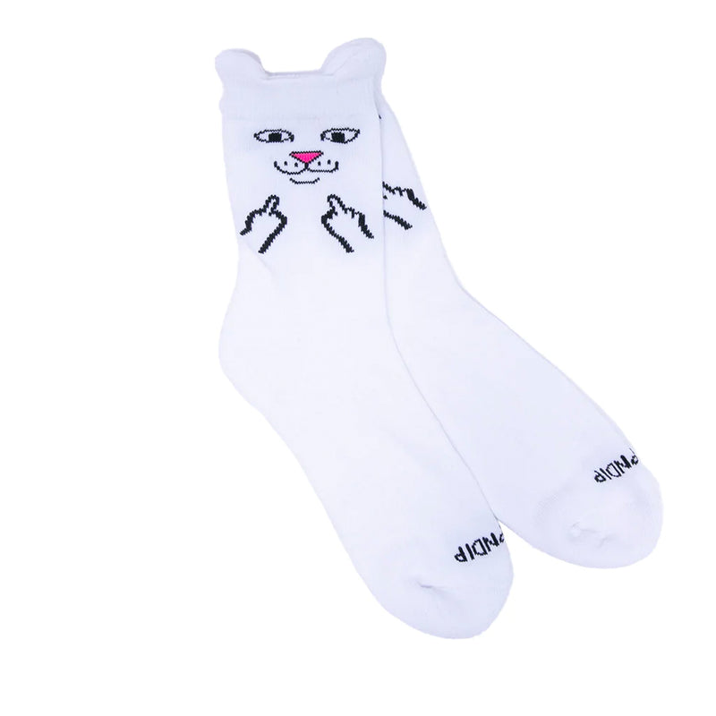 Nerm Face Mid Socks (White)