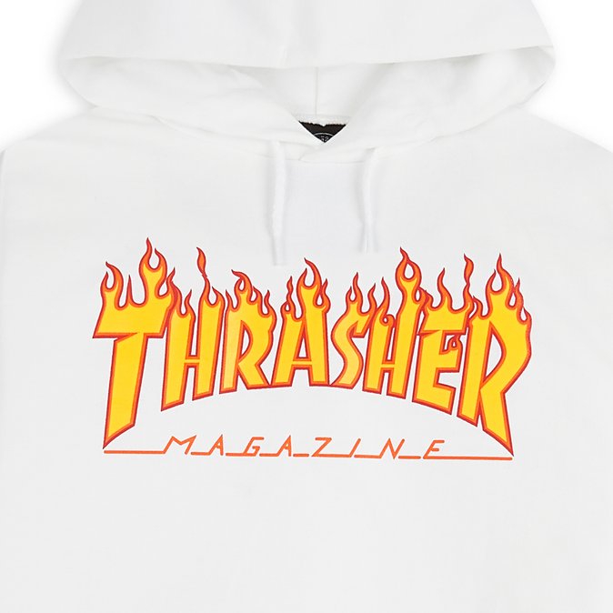 Flame Logo Hoodie (White)