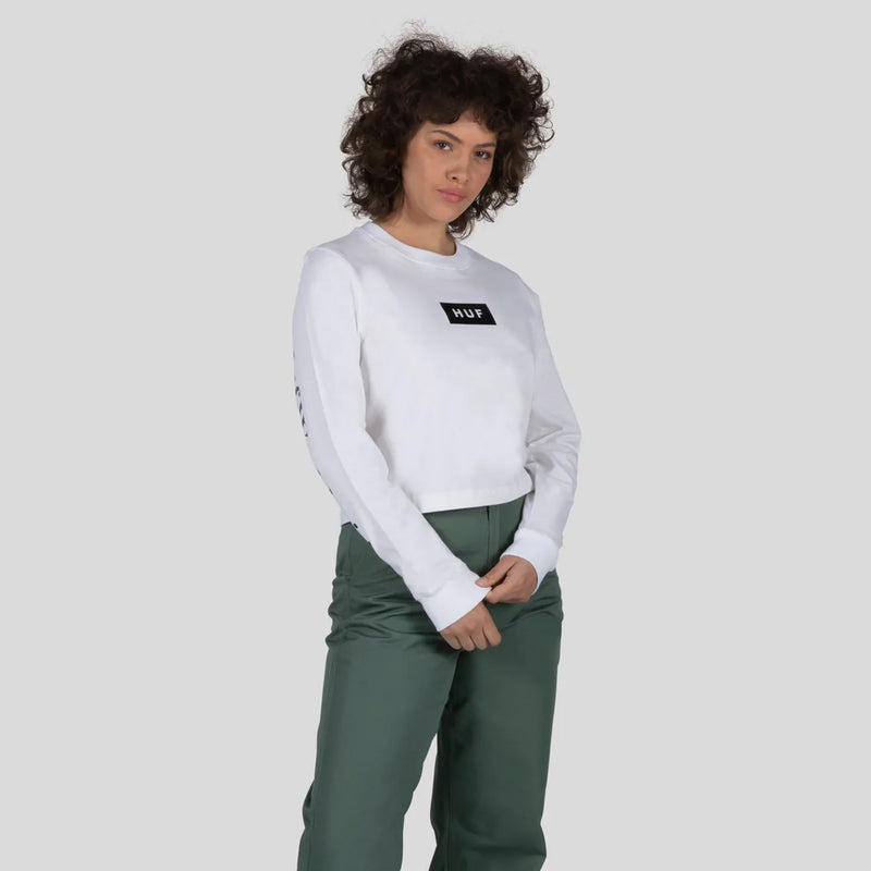 Women's FOIL BAR LOGO LS CROP TEE