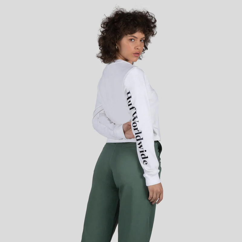 Women's FOIL BAR LOGO LS CROP TEE