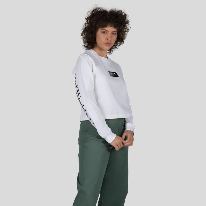 Women's FOIL BAR LOGO LS CROP TEE