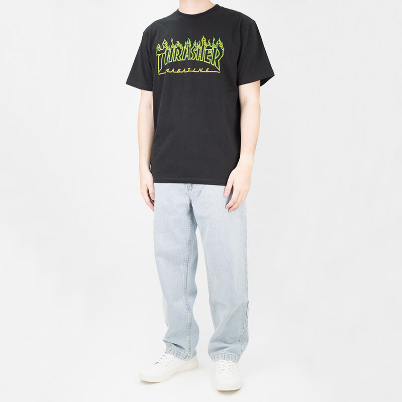 Thrasher (Japan) Green Outline Flame Tee
