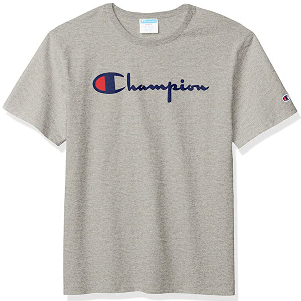 Heritage Flock Script Logo Tee (Grey)