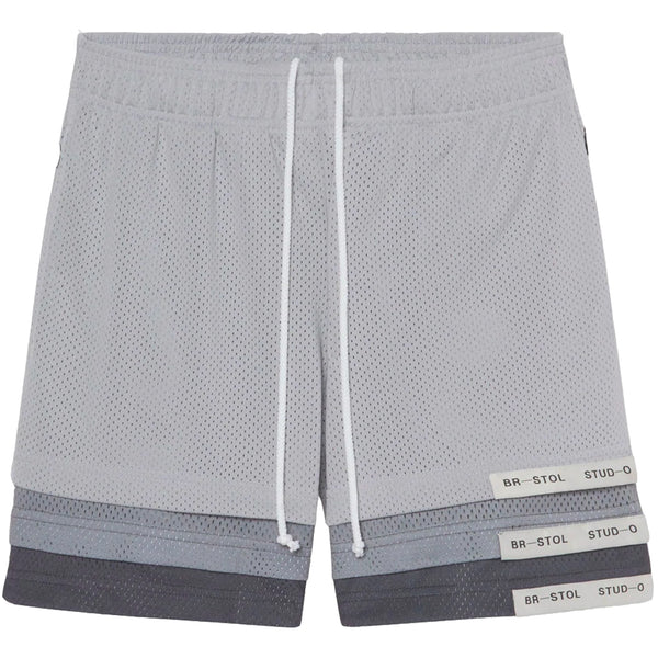 Triple Hem Shorts (Gradient Grey)