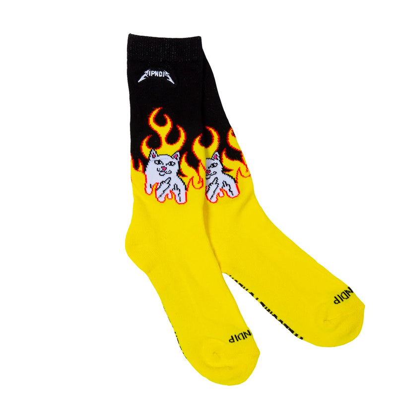 Welcome To Heck Socks (Black / Yellow)