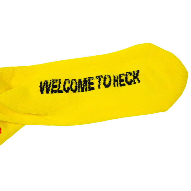 Welcome To Heck Socks (Black / Yellow)