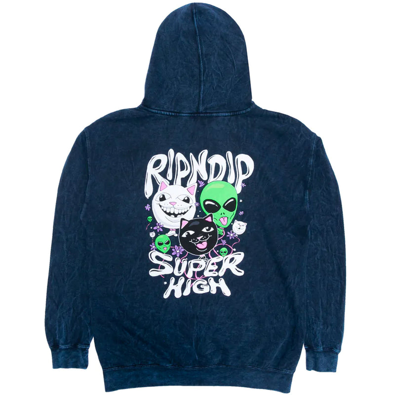 Super High Hoodie (Navy Mineral Wash)