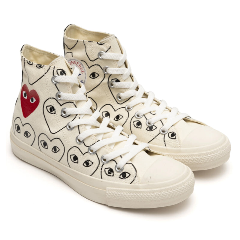 PLAY COMME des GARÇONS Converse Chuck Taylor Hi (White) – Capsul