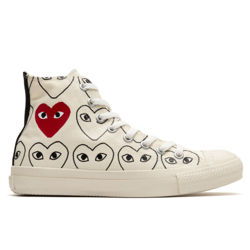 PLAY COMME des GARÇONS Converse Chuck Taylor Hi (White)