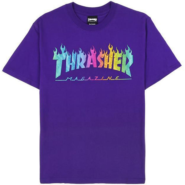 Thrasher Flame Hologram Tee (Purple)