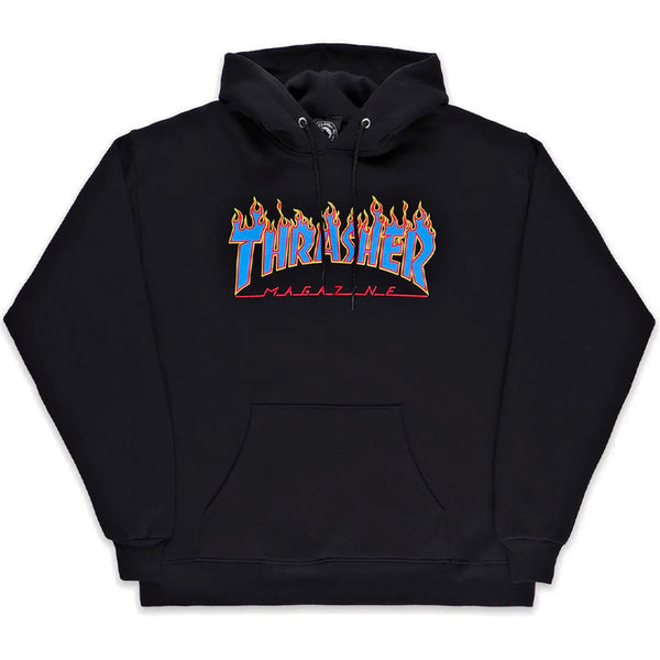 Flame Logo Hoodie (Black/Blue)