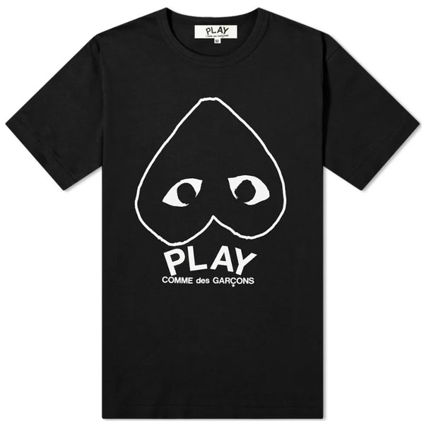 COMME DES GARCONS PLAY INVERTED HEART LOGO TEE