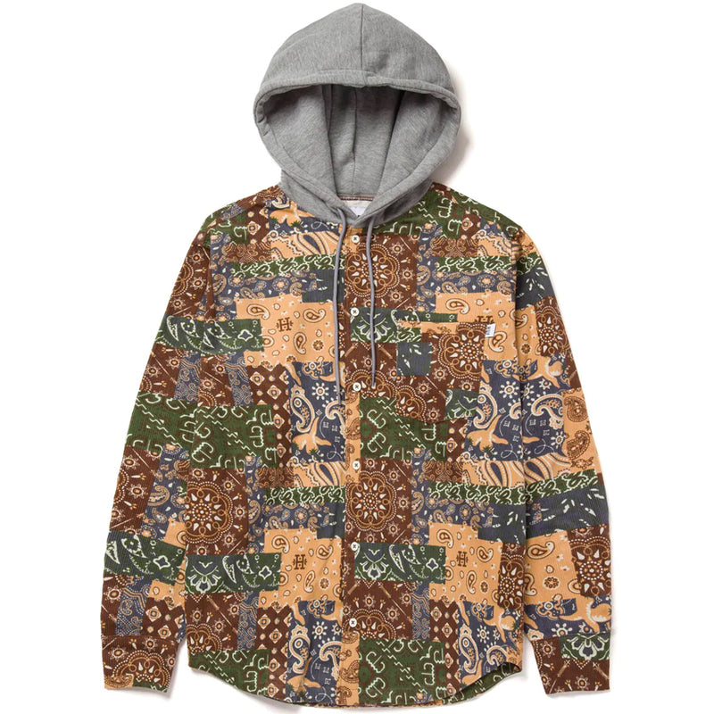 PATCHWORK CORD HOODED JACKET