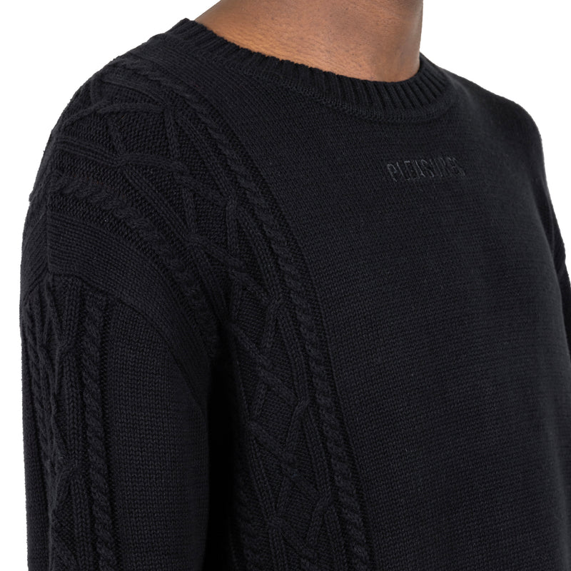 Charlie Mock Neck Knit Shirt (Black)