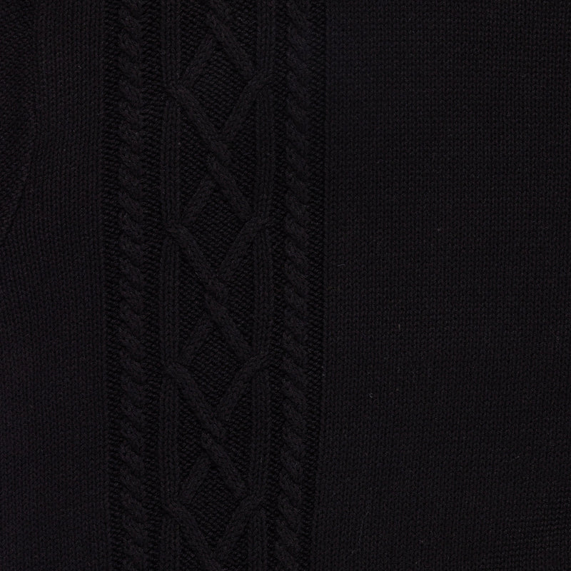 Charlie Mock Neck Knit Shirt (Black)