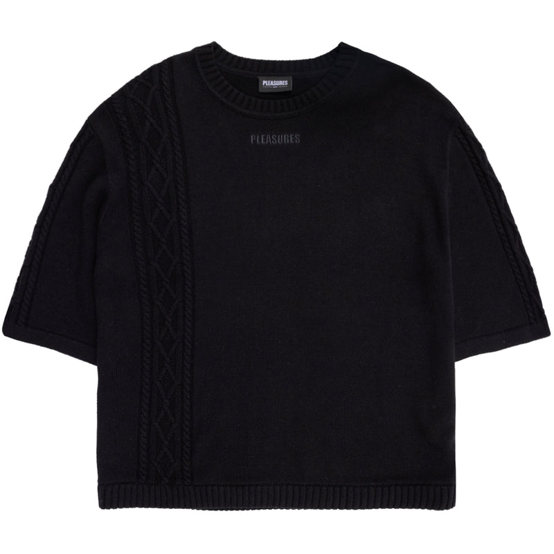 Charlie Mock Neck Knit Shirt (Black)