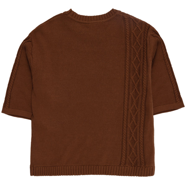 Charlie Mock Neck Knit Shirt (Brown)