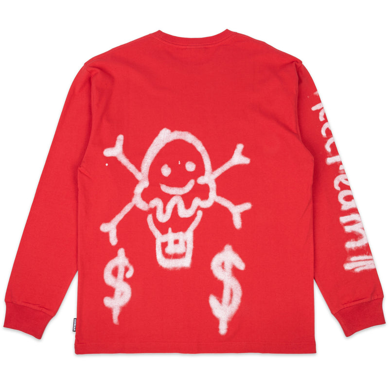 Spray Paint LS Tee (Rococco Red)