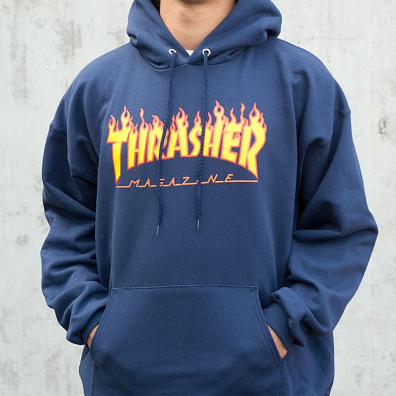 Flame Logo Hoodie (Navy)