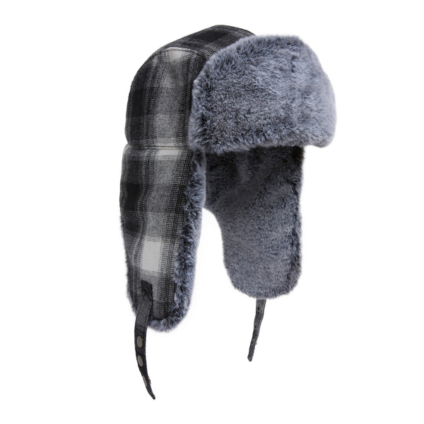 OMBRE PLAID AVIATOR HAT